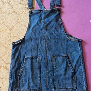 Design Lab Lord & Taylor Denim Overall Dress